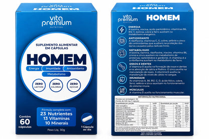 Multivitamínico Masculino com 23 Nutrientes