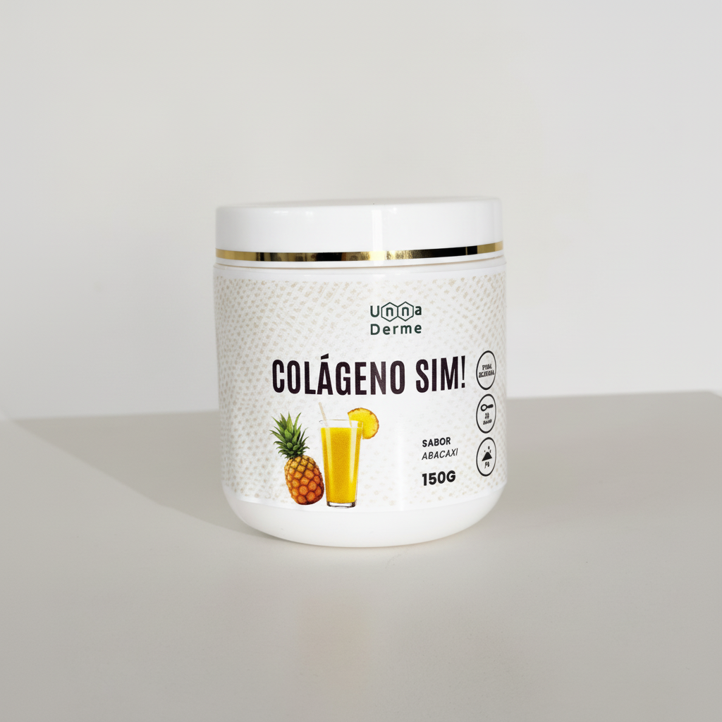 Colágeno Vasos - fundo branco estúdio