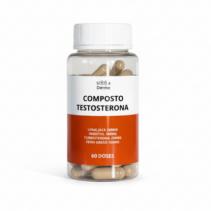 Composto Testosterona - fundo branco estúdio