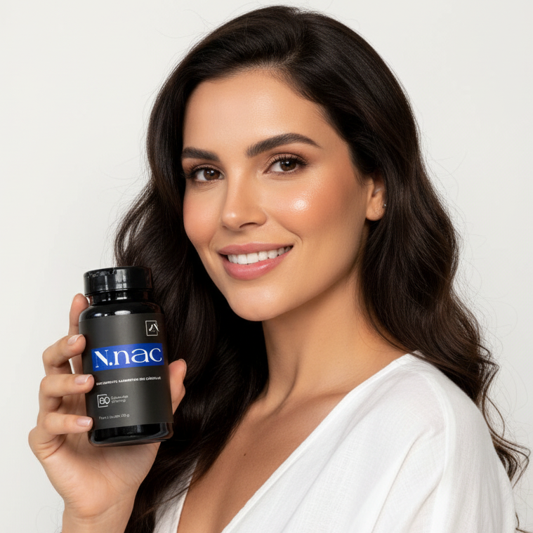 Mulher radiante com N.NAC