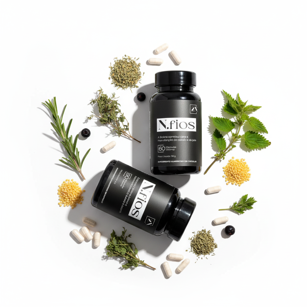 Produto com vitaminas e ingredientes