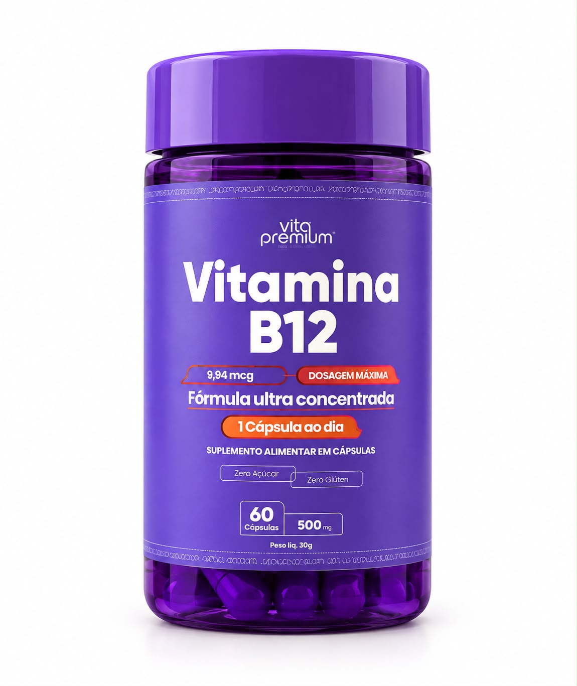 Vitamina B12 em cápsulas