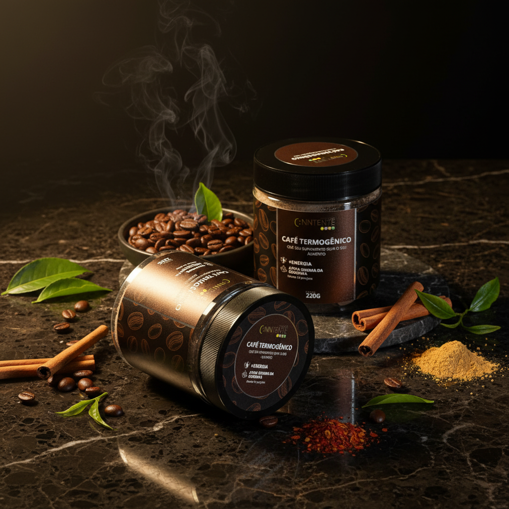 Secundária com grãos de café e canela